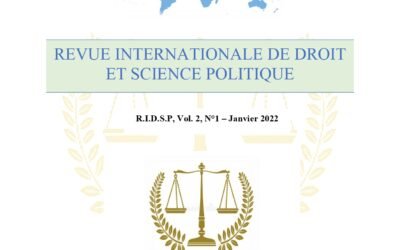 RIDSP, Vol 2, N°1- Janvier 2022