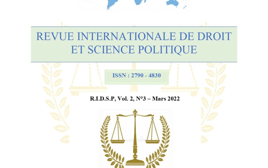 RIDSP, Vol 2, N°3- Mars 2022